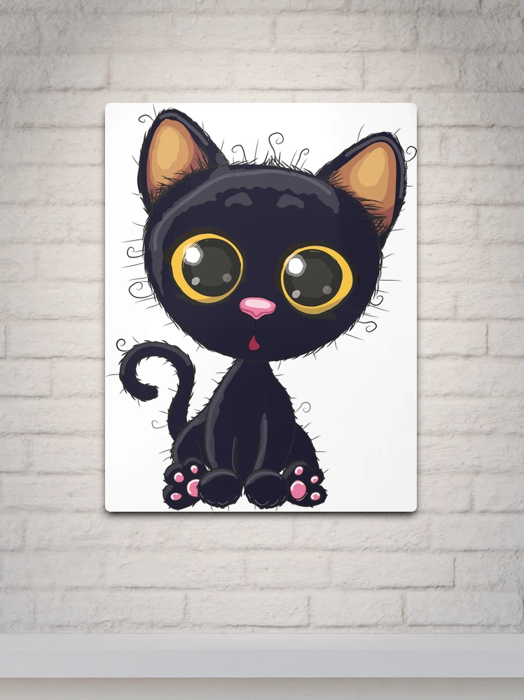 Gato preto squishmallow corte e cola applique papel jogo gato gatinho  kawaii cartoon ilustração vetorial isolado eps 10