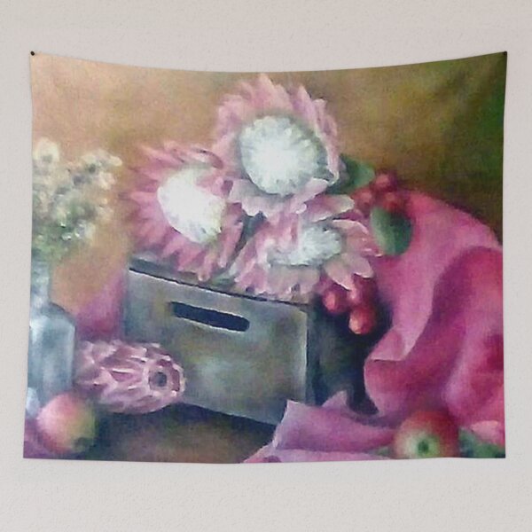Item preview, PROTEAS  APPLES AND DRAPERY, FINE ART PRINT   STILL LIFE INSPIRED BY NATURE designed and sold by Adri Barnard.