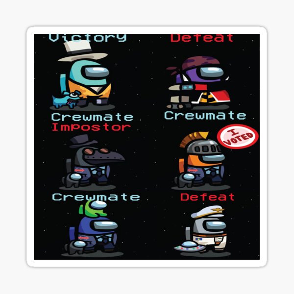 pack personajes tripulantes impostores Pegatina