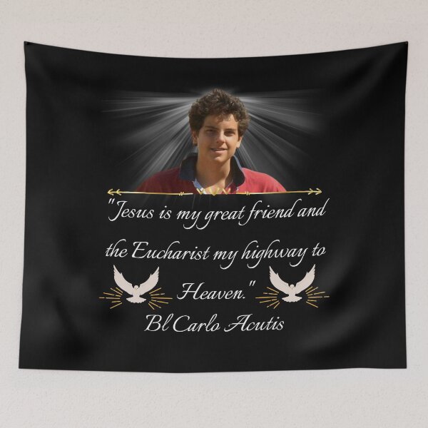 Item preview, Blessed Carlo Acutis Pray For Us First Millenial Saint Servant of God Quote Gift designed and sold by YourWayOfLife.
