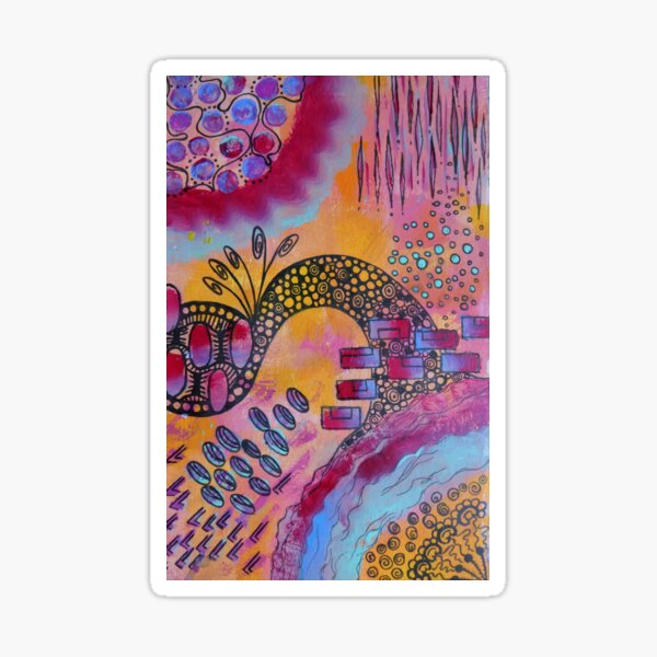 Colorful cosmic storms Sticker