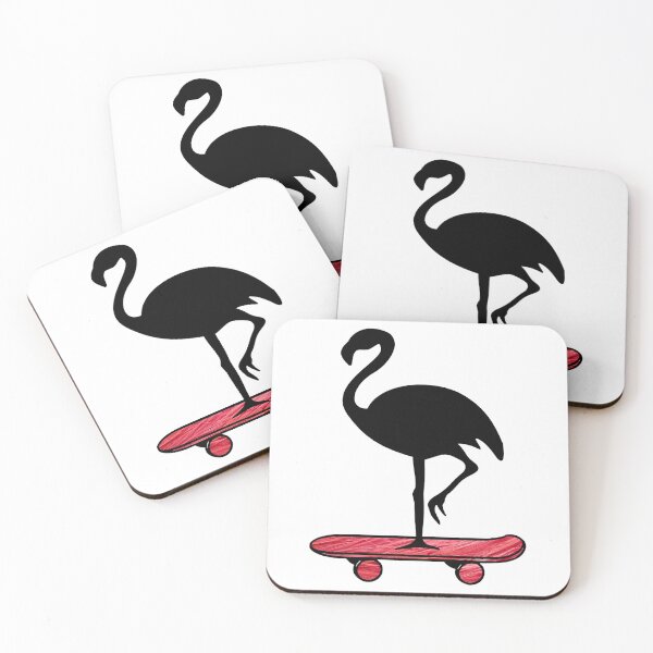Item preview, Skateboarding Flamingo designed and sold by KrisInStitches.