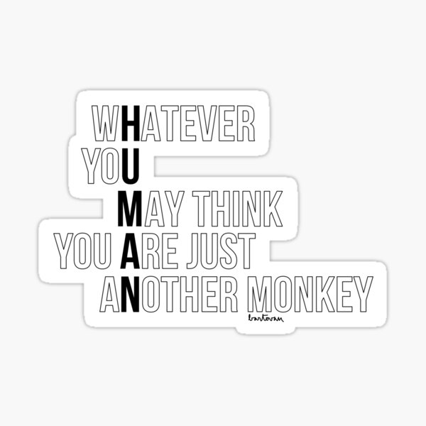 Just another monkey Sticker