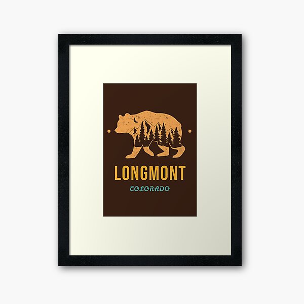 Longmont Colorado Bear Framed Art Print
