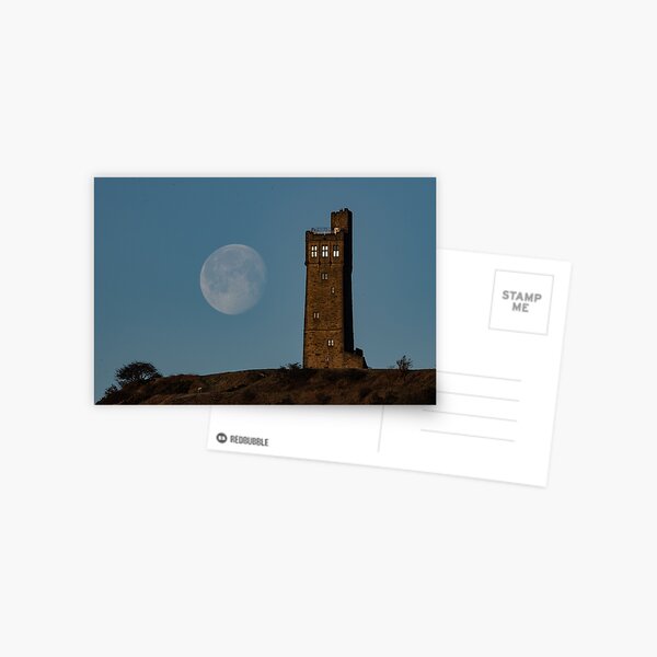 Victoria Tower Moonset Yorkshire  Postcard