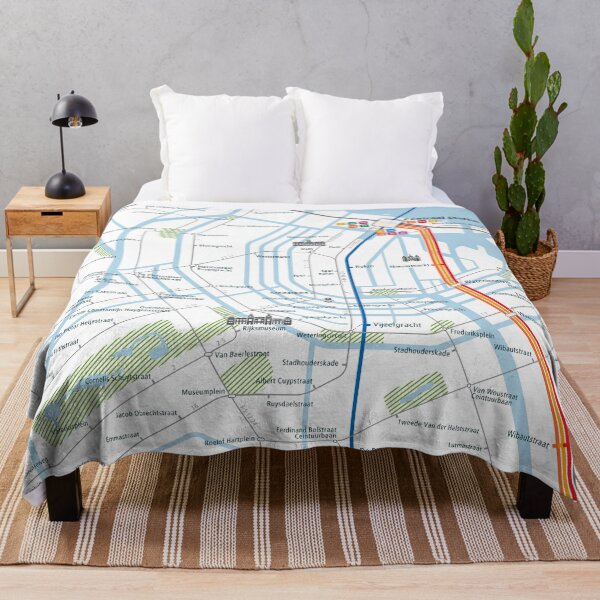Item preview, Amsterdam City Rail Map Square designed and sold by AnsgarVollmer.