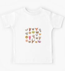 Funny animals on grey Kids Tee