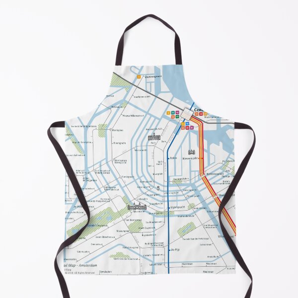 Item preview, Amsterdam City Rail Map Square designed and sold by AnsgarVollmer.