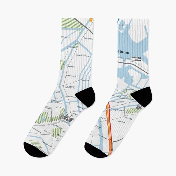 Item preview, Amsterdam City Rail Map Square designed and sold by AnsgarVollmer.