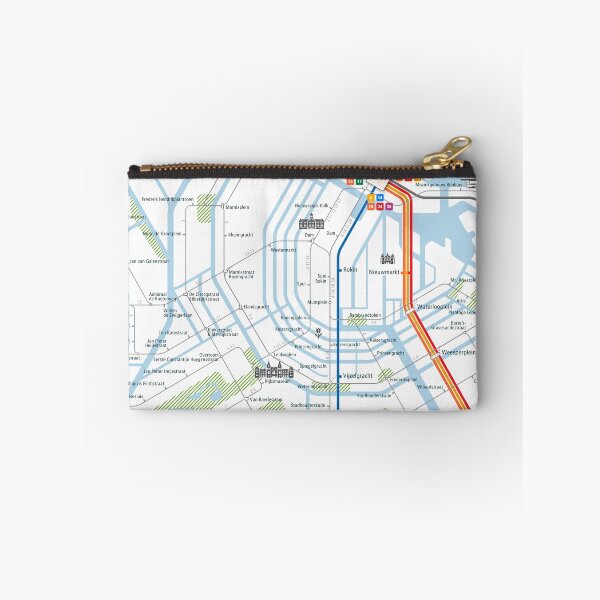 Item preview, Amsterdam City Rail Map Square designed and sold by AnsgarVollmer.