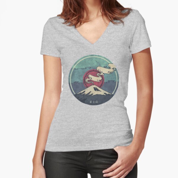 Fuji Fitted V-Neck T-Shirt