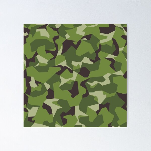 Camouflage Splinter Pattern Blue Art Print by insitemyhead