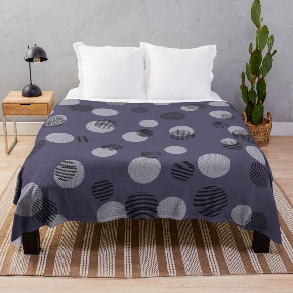 Item preview, Polka Dots Circle Pattern in Blue White and Black Design 599 designed and sold by Artnigel.