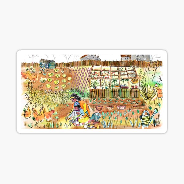 Down at the allotment Sticker