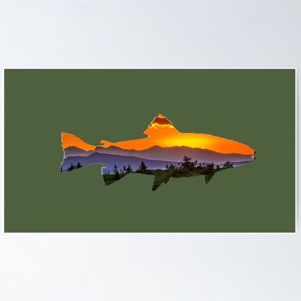 Item preview, trout sunset designed and sold by THE AMERICAN TEEVANGELIST.