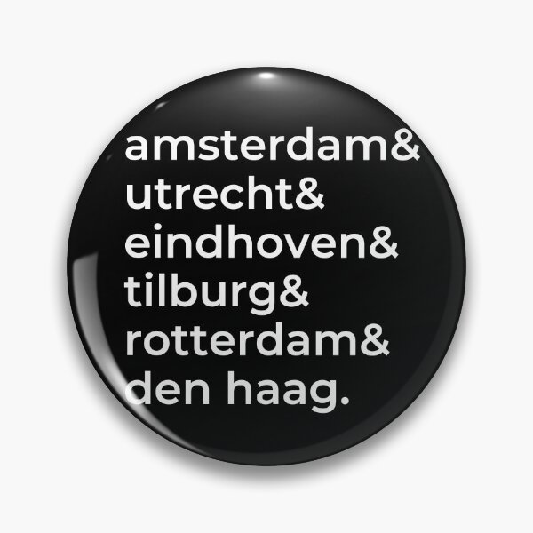 Item preview, Dutch Cities - Amsterdam & Utrecht & Eindhoven & Tilburg & Rotterdam & Den Haag designed and sold by Hoiho Adventure Shirts.