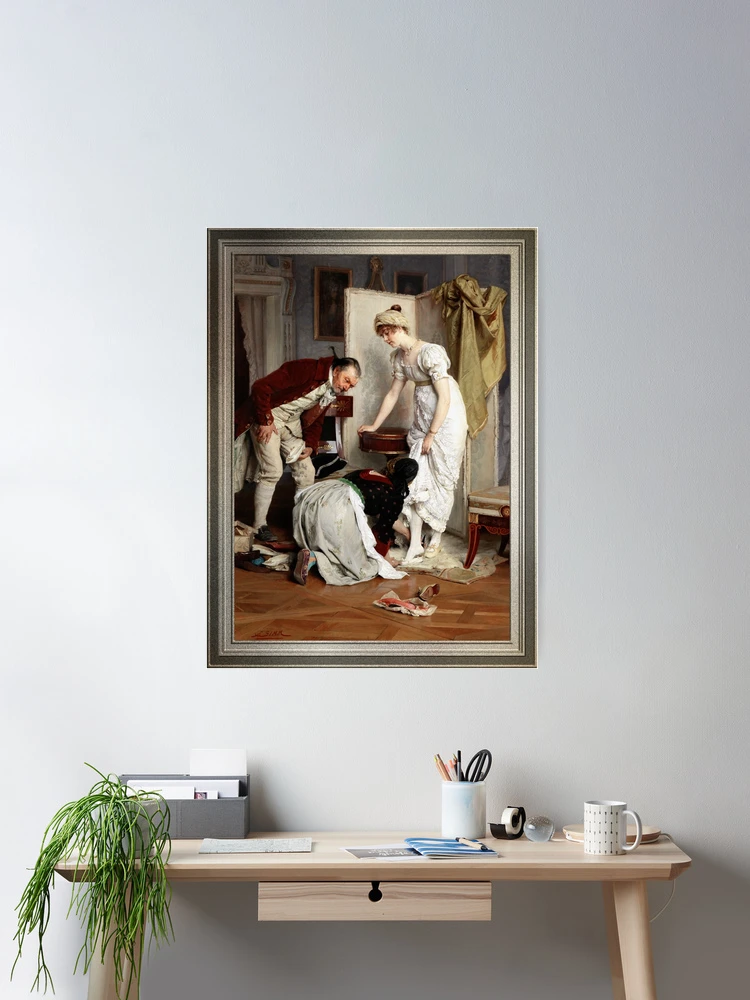 Die Schuhprobe by Franz Xaver Simm Fine Art Old Masters Reproduction Wall Decor Poster Art Print