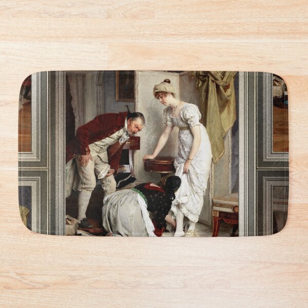 Item preview, Die Schuhprobe by Franz Xaver Simm Fine Art Old Masters Reproduction designed and sold by Xzendor7 Digital Art Creations.