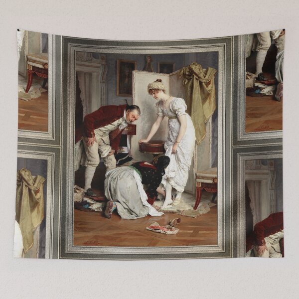 Item preview, Die Schuhprobe by Franz Xaver Simm Fine Art Old Masters Reproduction designed and sold by Xzendor7 Digital Art Creations.