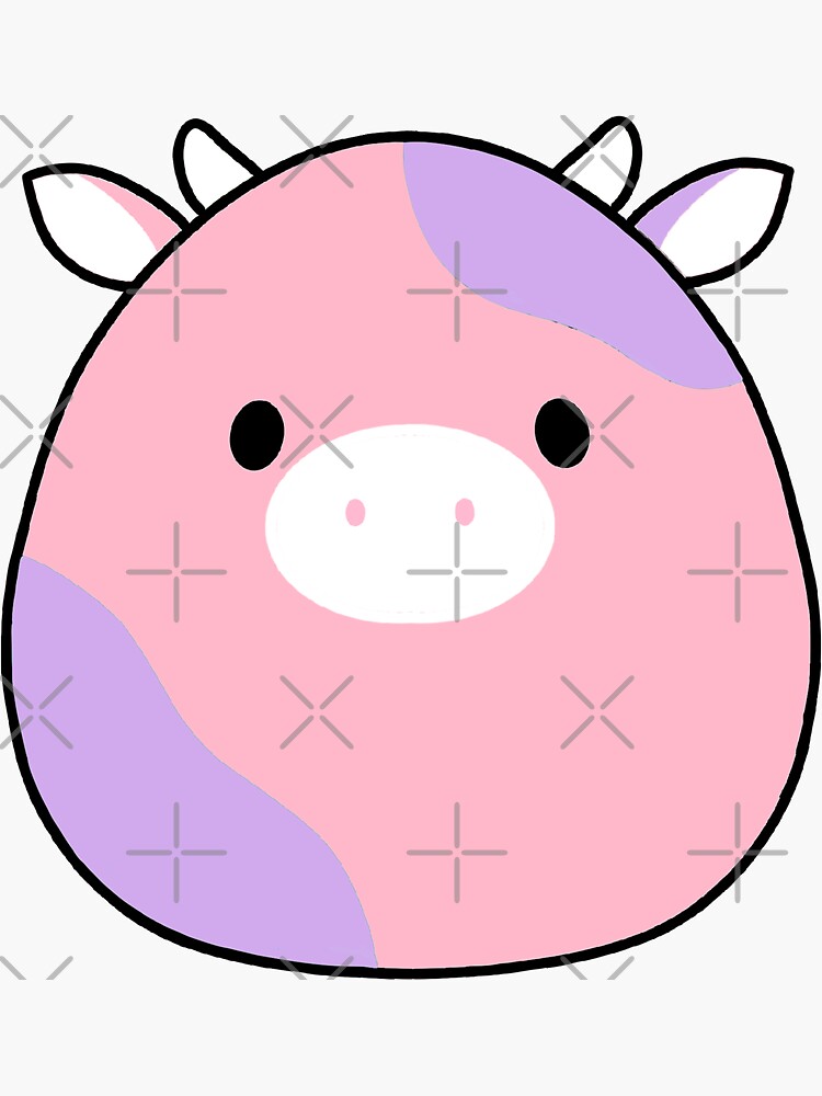"Pink and Purple Cow Squishmallow" Sticker for Sale by SquishmallowArt