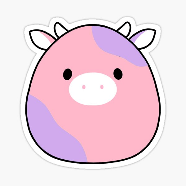 pink and purple squishmallow cow