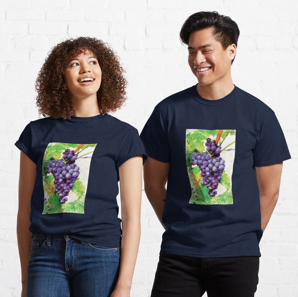 Watercolor Purple Hanging Grapes