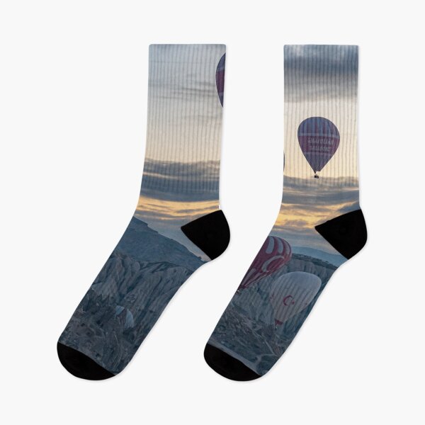 Item preview, Cappadocia balloons at sunrise over mountain valley designed and sold by NinelRo.