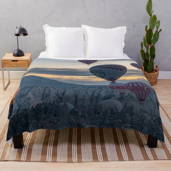 Item preview, Cappadocia balloons at sunrise over mountain valley designed and sold by NinelRo.