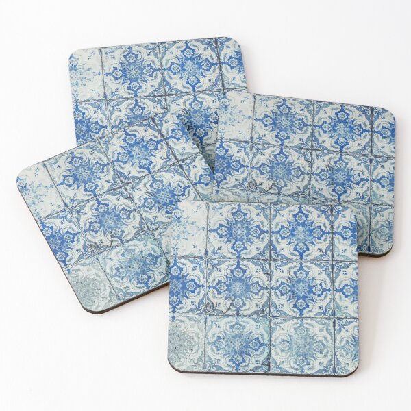 Item preview, Antique Vintage Portuguese Tiles Pattern - Azulejo Blue and White  designed and sold by idovedesign.