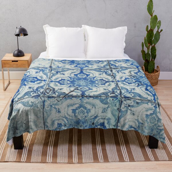 Item preview, Antique Vintage Portuguese Tiles Pattern - Azulejo Blue and White designed and sold by idovedesign.