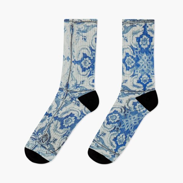 Item preview, Antique Vintage Portuguese Tiles Pattern - Azulejo Blue and White  designed and sold by idovedesign.