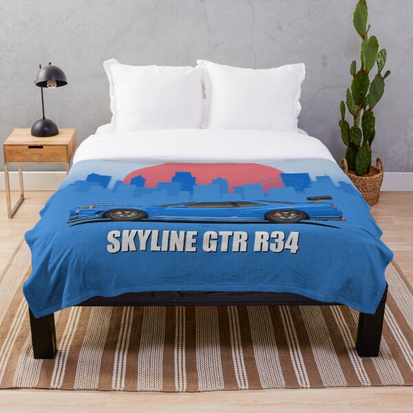 Skyline GTR R34 Throw Blanket
