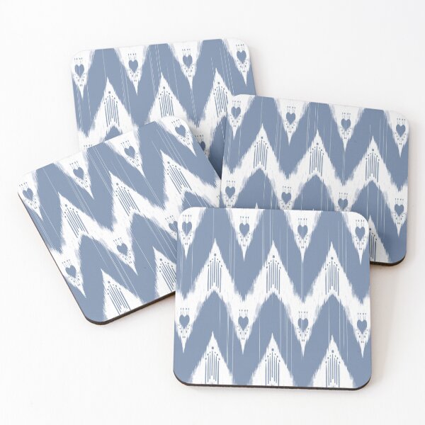 Item preview, Seamless pattern tribal art Ikat Ogee  in traditional classic blue on white  color background  designed and sold by Paphawarin.