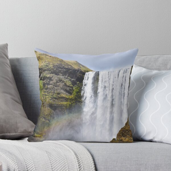 Item preview, Skogafoss including a rainbow designed and sold by elisainiceland.
