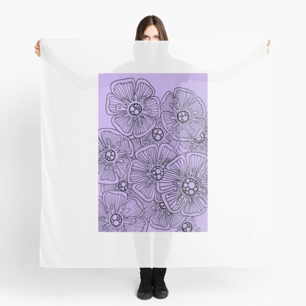 Hibiscus in Mauve Scarf