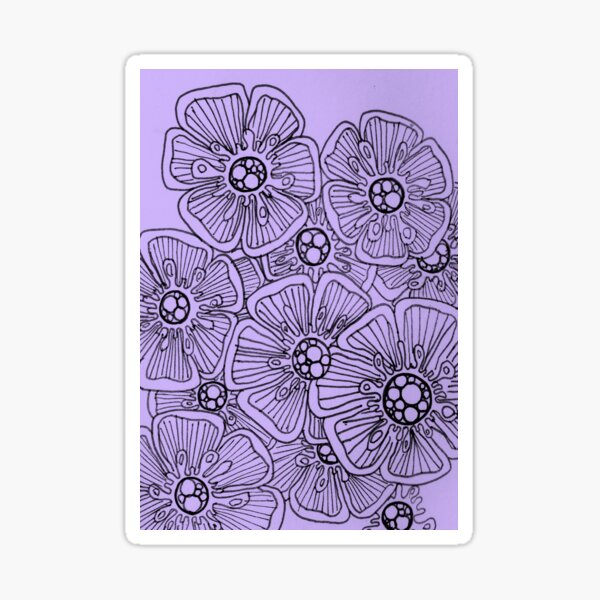 Hibiscus in Mauve Sticker