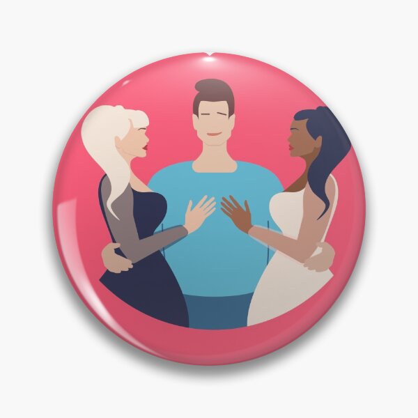 Item preview, Polyamory Polygamous Open relationships love triangle  designed and sold by Dustick.