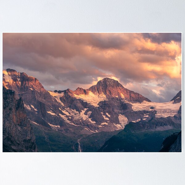 Item preview, Golden evening light on Lauterbrunnen Breithorn, Switzerland designed and sold by svanaerschot.