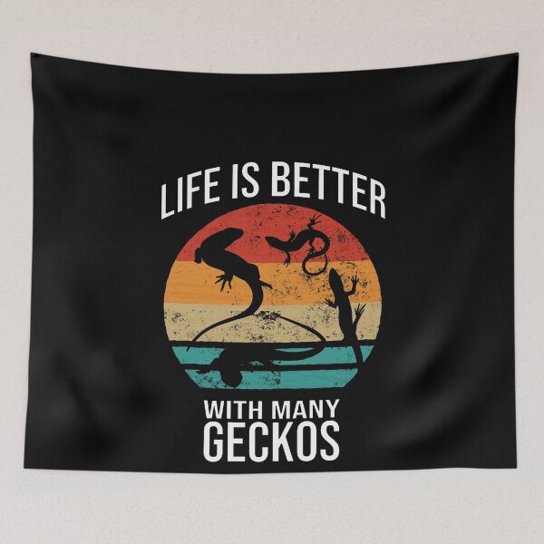 Item preview, Life Is Better With Geckos Retro Leopard Gecko designed and sold by leofel.