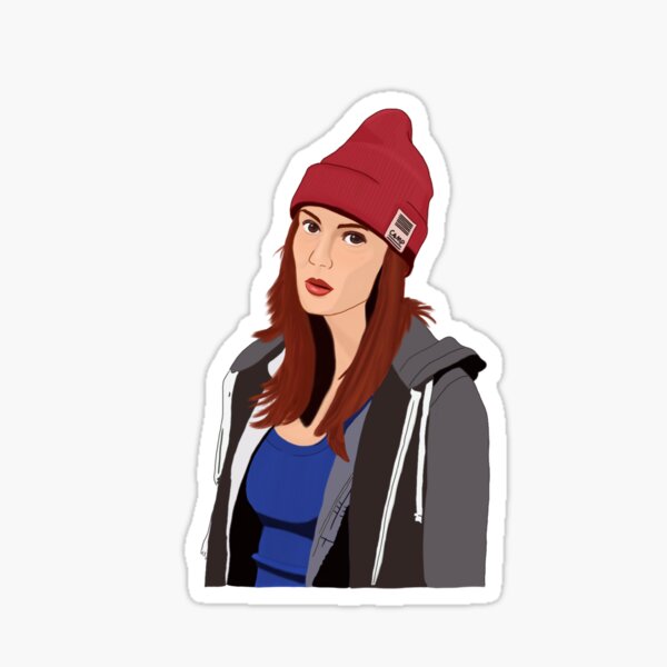 Nicole Haught in beanie Sticker