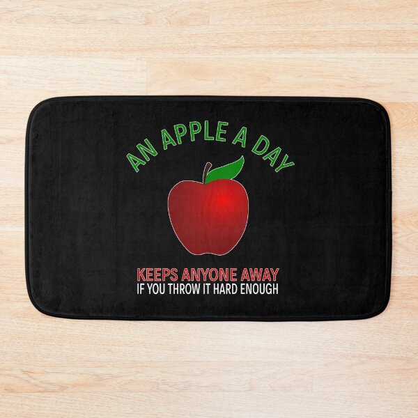 Item preview, Apple A Day Funny Quote Pun Fruit Humor Random Cute designed and sold by sillyquestions.