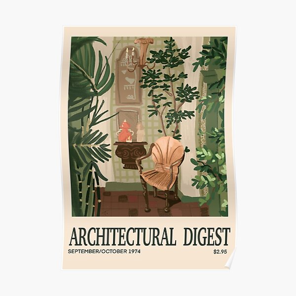 Inspired in Architectural Digest vintage Cover Poster