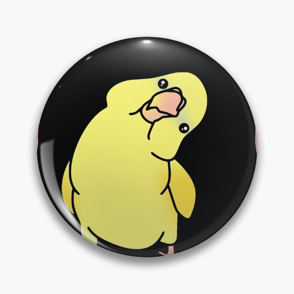 Item preview, yellow parrotlet doodle pattern designed and sold by FandomizedRose.