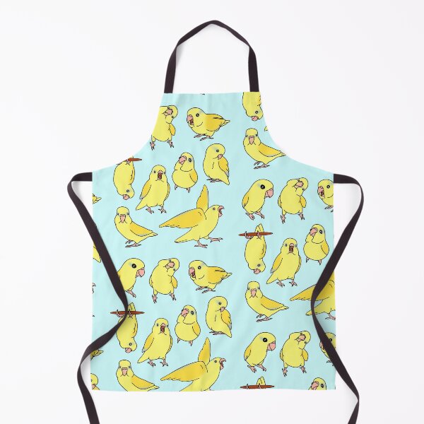 Item preview, yellow parrotlet doodle pattern designed and sold by FandomizedRose.