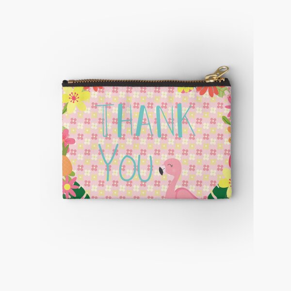 Item preview, Flamingo thank you post card designed and sold by printhappy.