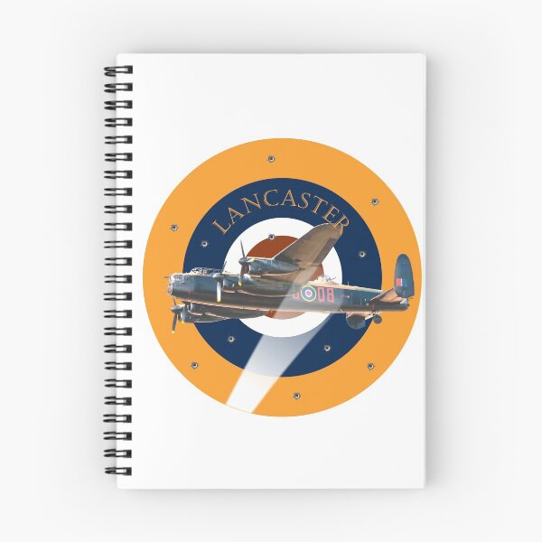 Item preview, Lancaster Bomber in a searchlight beam being strafed by anti aircraft Fire in RAF roundel  designed and sold by ajtechdesigns.