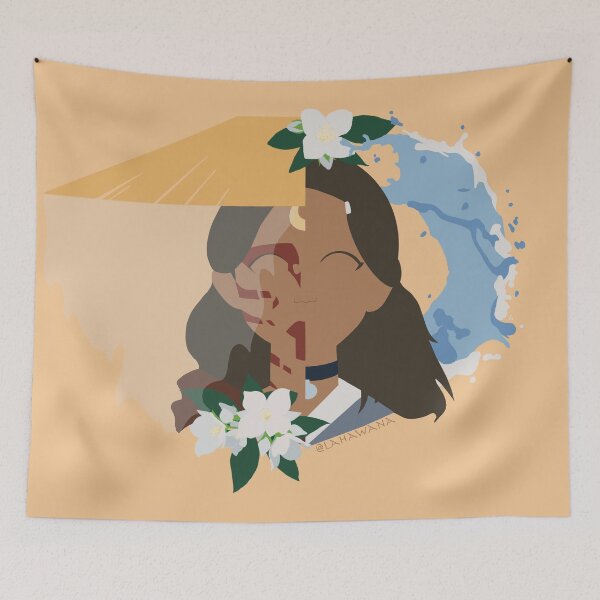 Item preview, Painted Lady Katara | ATLA | waterbender, Avatar, fan art, vinyl sticker, digital art designed and sold by Lahawana.