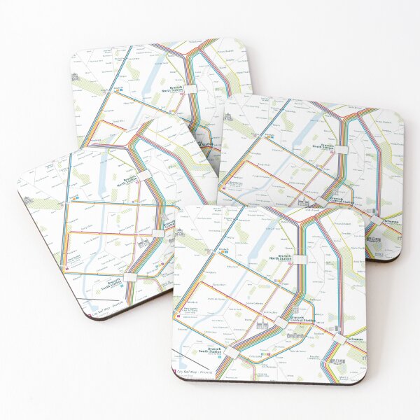 Item preview, Brussels City Rail Map Square designed and sold by AnsgarVollmer.