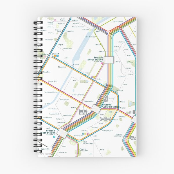 Item preview, Brussels City Rail Map Square designed and sold by AnsgarVollmer.