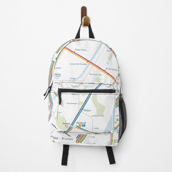 Item preview, Brussels City Rail Map Square designed and sold by AnsgarVollmer.